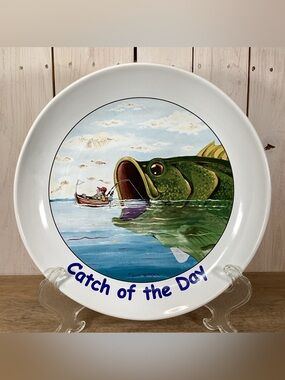 Large Gary Patterson “Catch of the Day” 13.25 inch Ceramic Platter